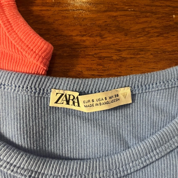 3 Zara Basic Ribbed Tanks! (blue, green, and pink) 💙💚🩷 - Picture 10 of 10